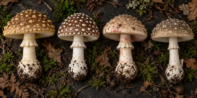 Royal Fly Agaric Look-alikes: Panther Cap, Blusher and Grey Spotted article cover