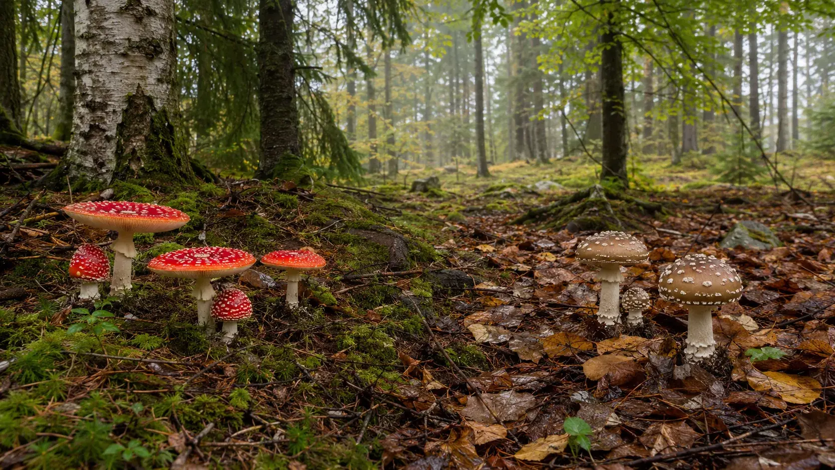 Differences between red and panther fly agaric article cover