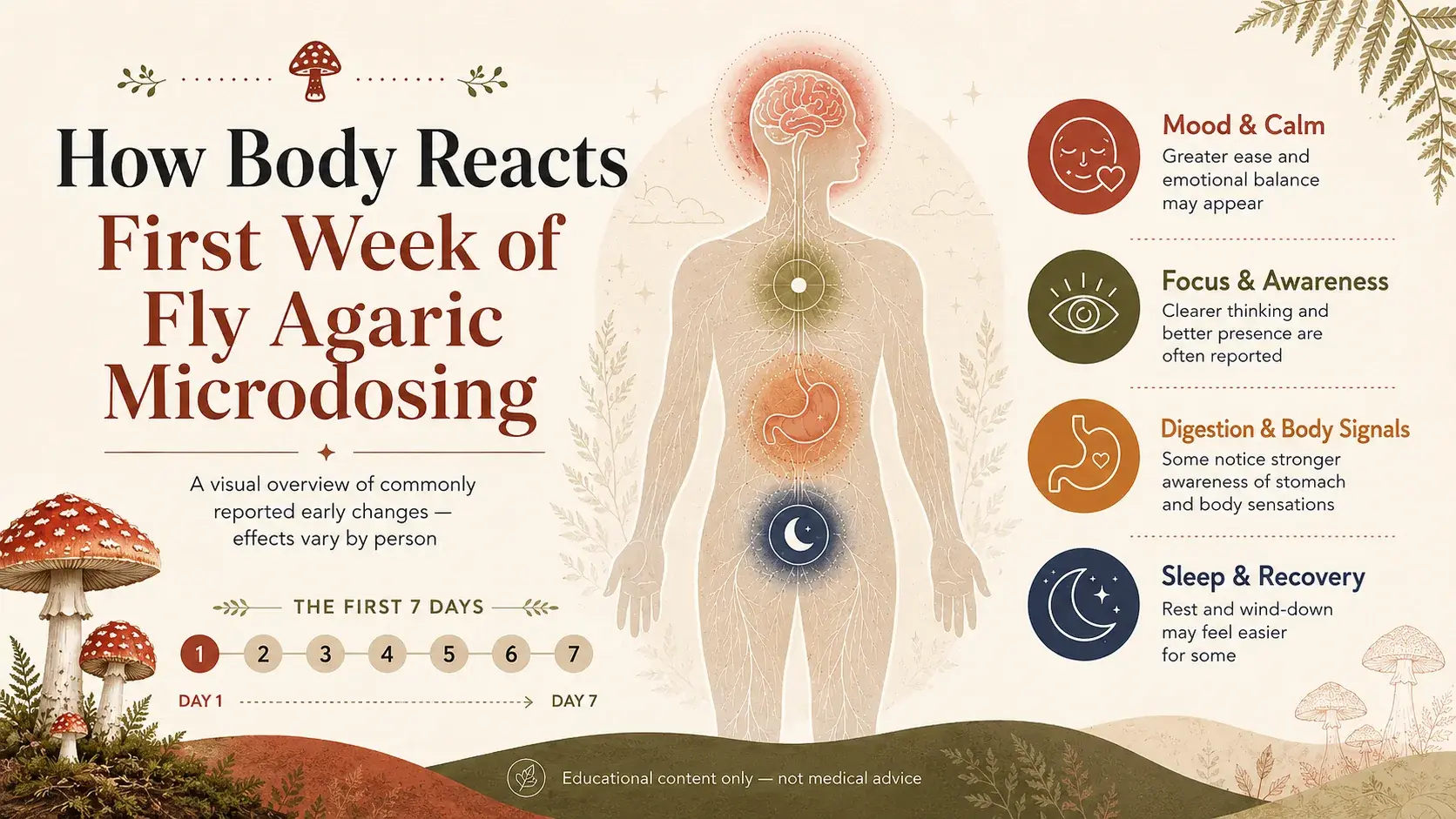 How Body Reacts First Week of Fly Agaric Microdosing article cover