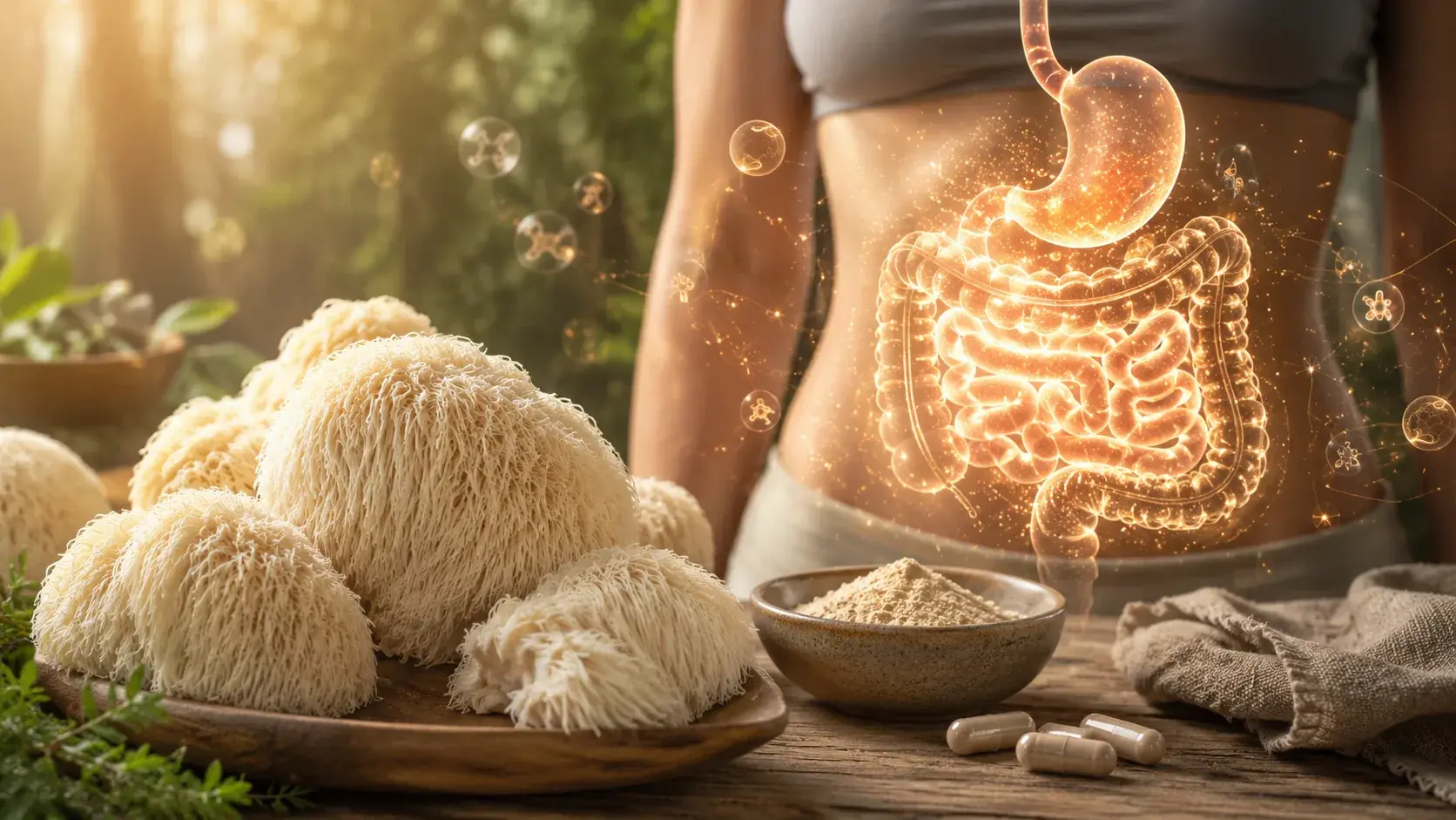 Lion's mane to improve digestion: benefits and applications article cover