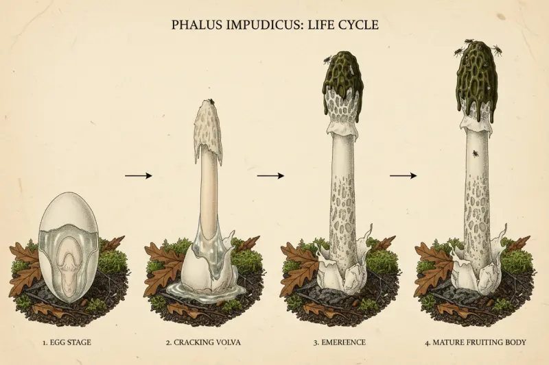 Phallus Impudicus Lifecycle: From Egg Stage to Rapid Growth article cover