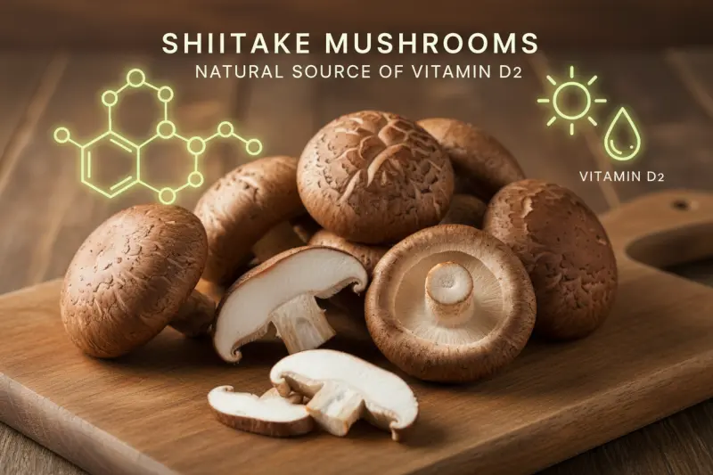 Shiitake and Vitamin D2: Drying and UV Exposure Effects article cover