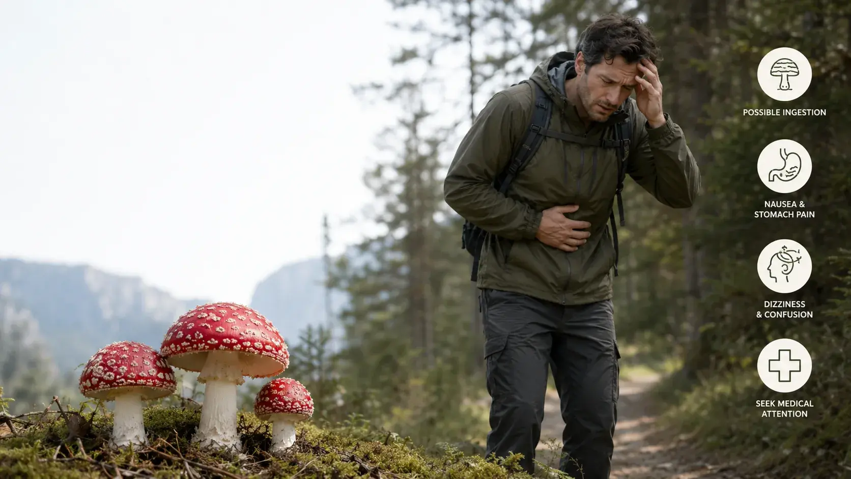 Clinical symptoms of red amanita poisoning: signs and help article cover