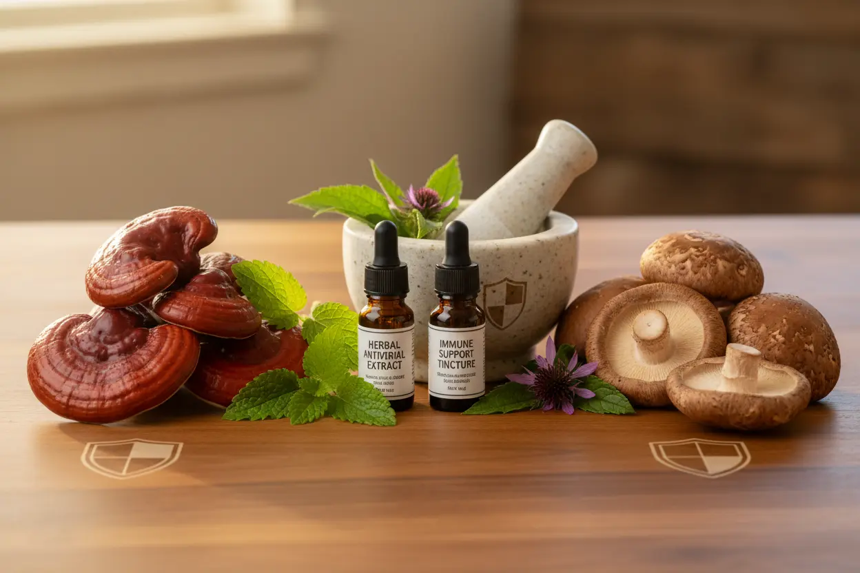 Treatment of herpes with the help of Reishi and Shiitake article cover