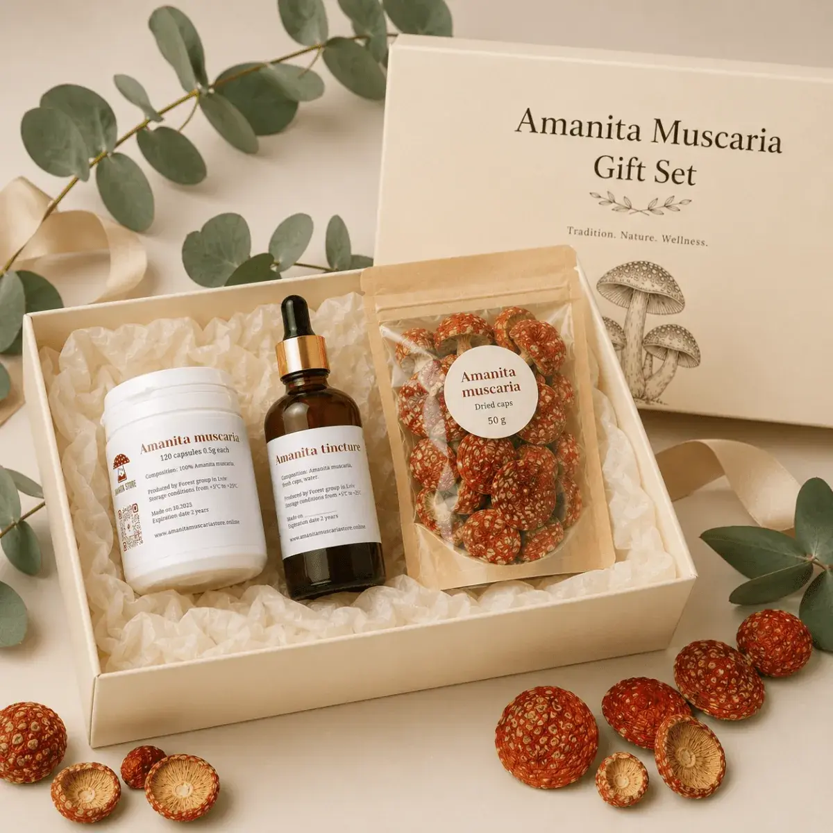 Dried Amanita muscaria Gift Box — 1 box — photo 3