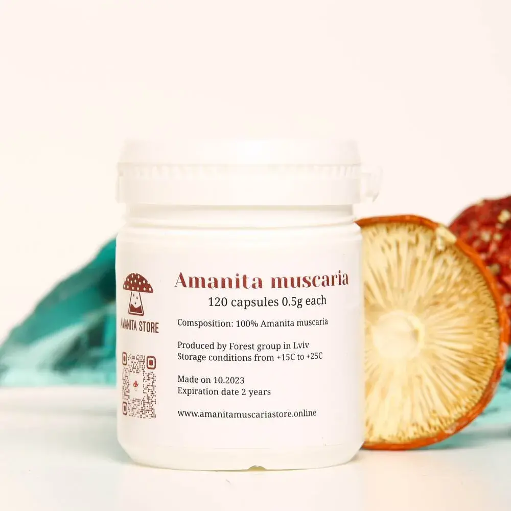 Dried Amanita muscaria capsules — 120 capsules — photo 3