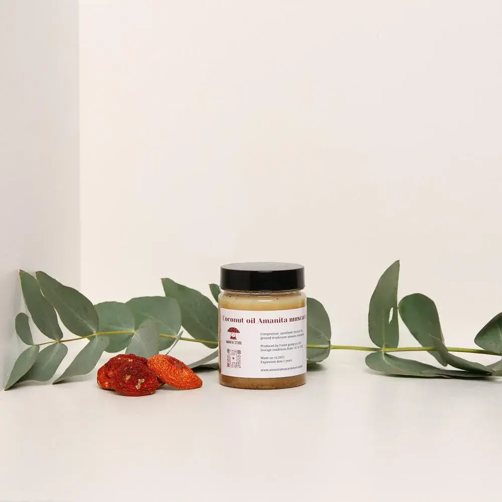 Dried Amanita muscaria coconut oil — 200ml