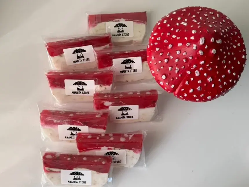 Dried Amanita muscaria soap — 1 bar