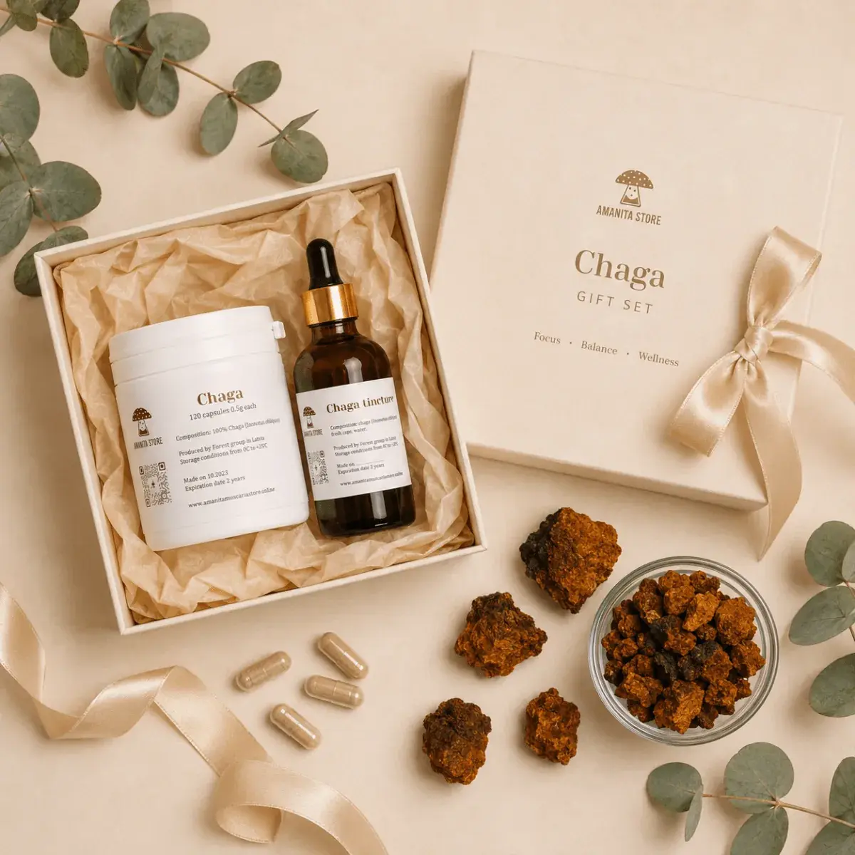 Chaga Mushroom Gift Set — 1 box — photo 2
