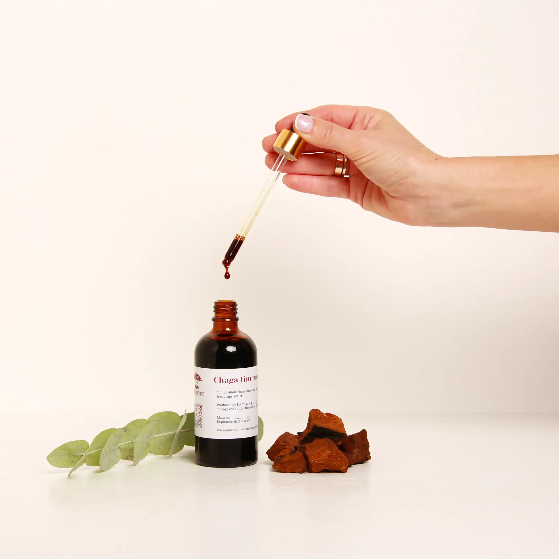 Chaga (Inonotus obliquus) tincture – Double Extraction — 50ml — photo 2