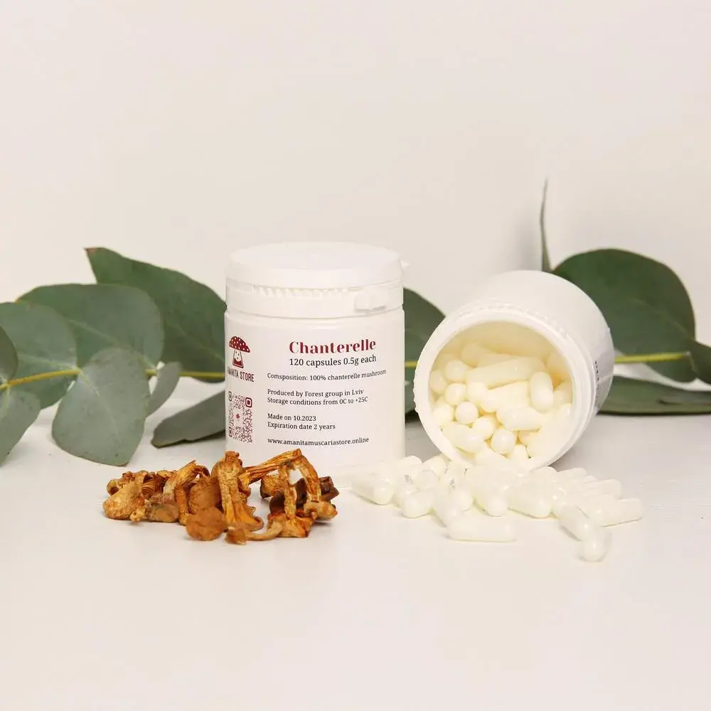 Chanterelle mushroom capsules — 120 capsules