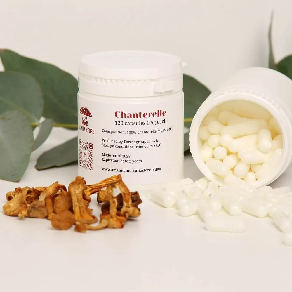 Chanterelle mushroom capsules — 120 capsules — photo 2