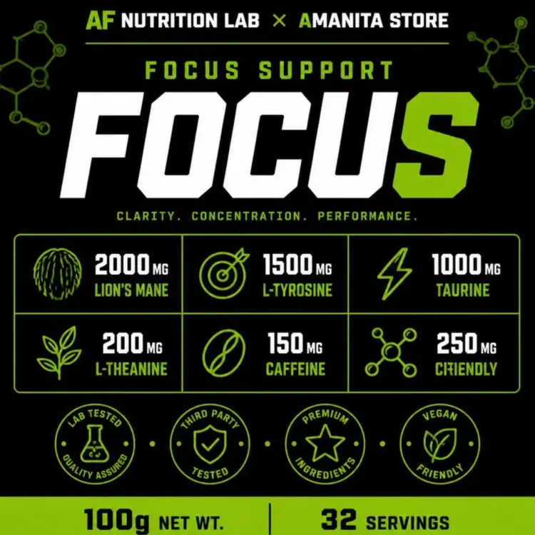 Focus Nootropic Powder — 100g · Black Cherry — photo 2