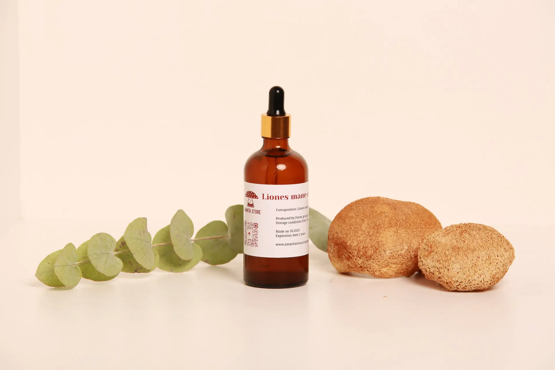 Lion's Mane Tincture – Double Extraction from Fresh Organic Fruiting Bodies — 50ml — photo 3