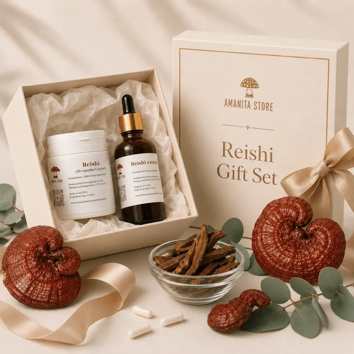 Reishi Mushroom Gift Set — 1 box