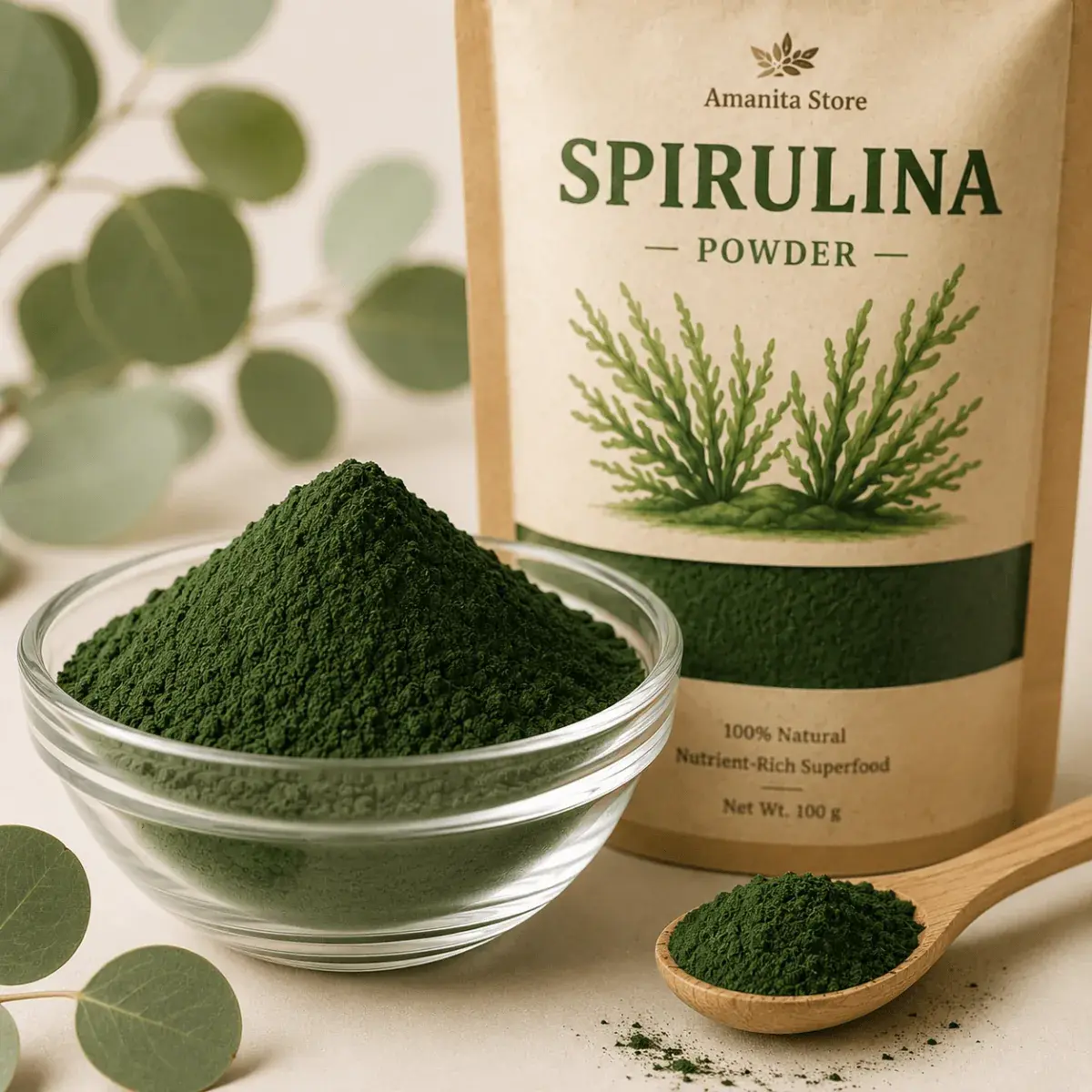 Organic Spirulina Powder — 120 capsules — photo 2