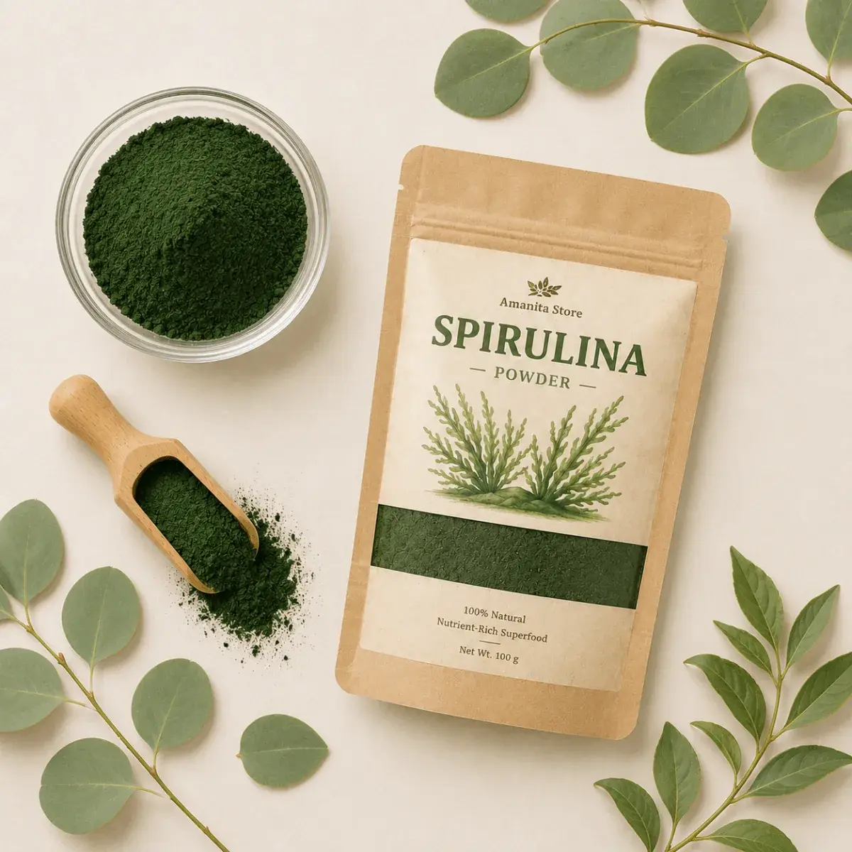 Organic Spirulina Powder — 120 capsules — photo 3