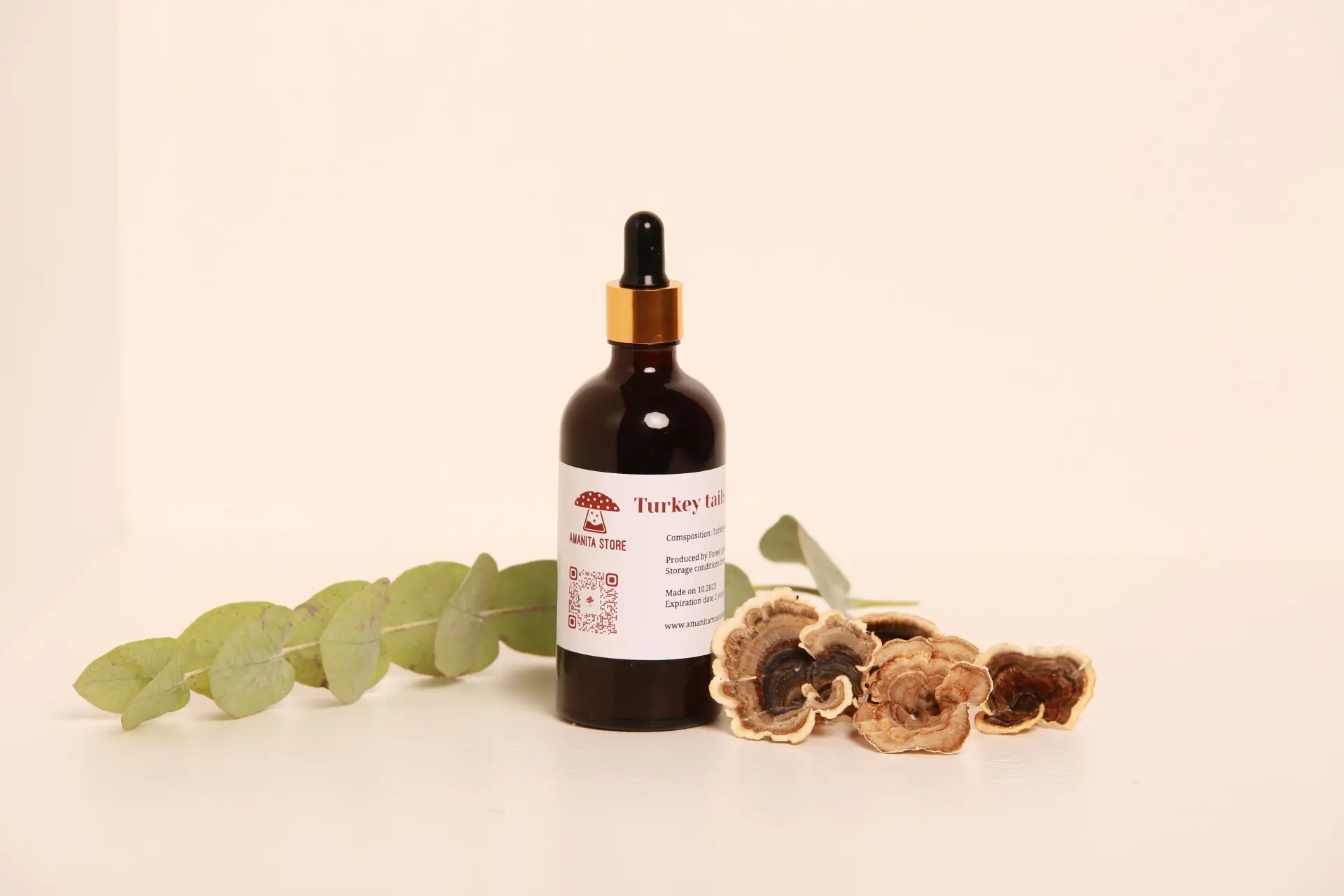 Trametes versicolor Tincture – Double Extraction from Fresh Organic Fruiting Bodies. — 50ml — photo 3
