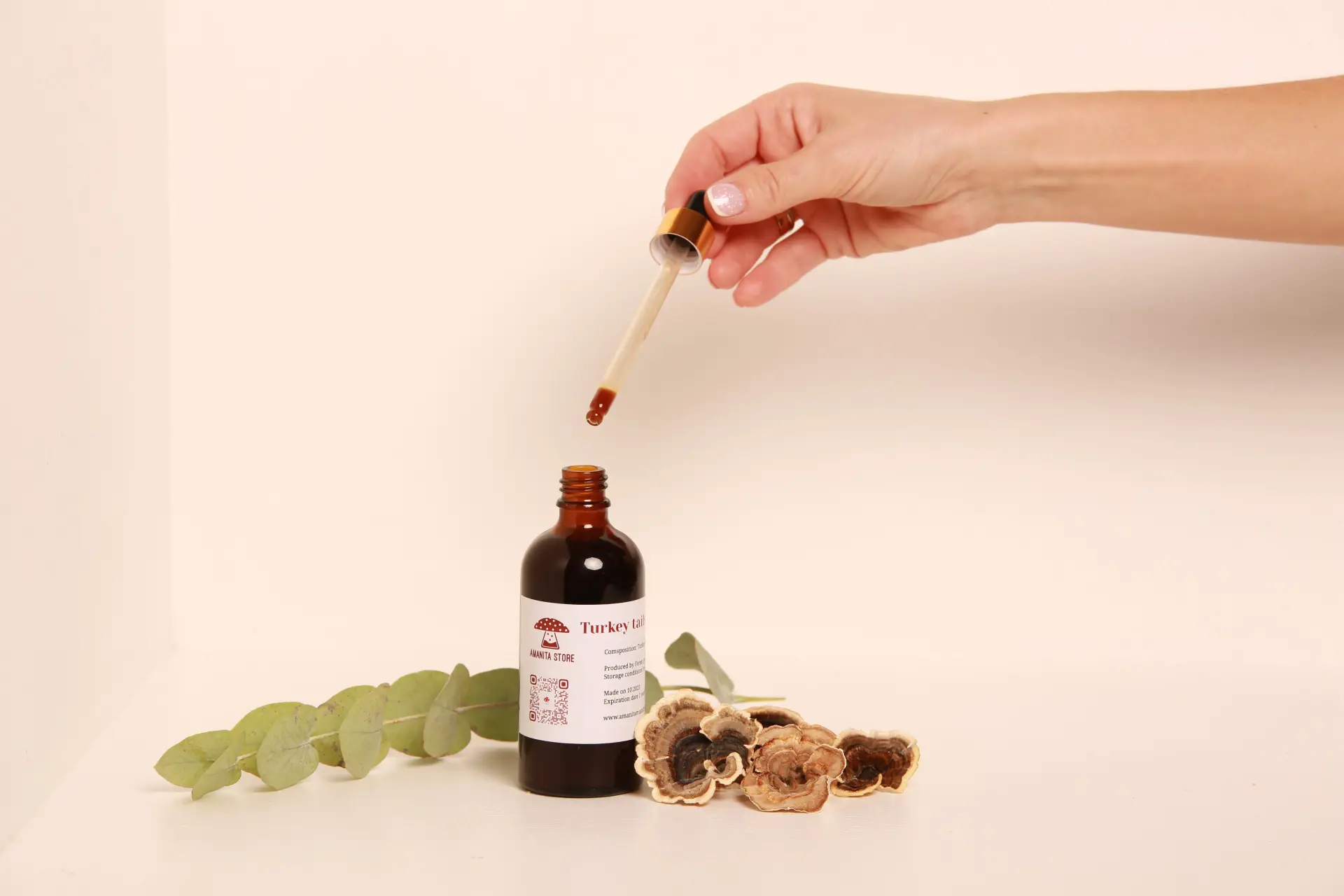 Trametes versicolor Tincture – Double Extraction from Fresh Organic Fruiting Bodies. — 50ml — photo 4
