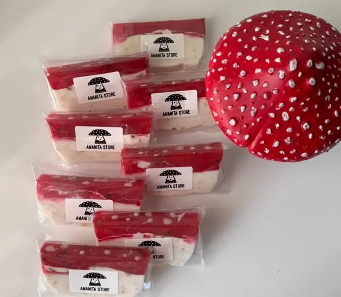 Dried Amanita muscaria soap — 1 bar