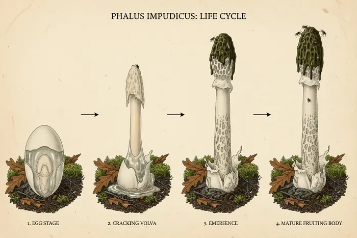 Phallus Impudicus Lifecycle: From Egg Stage to Rapid Growth article cover