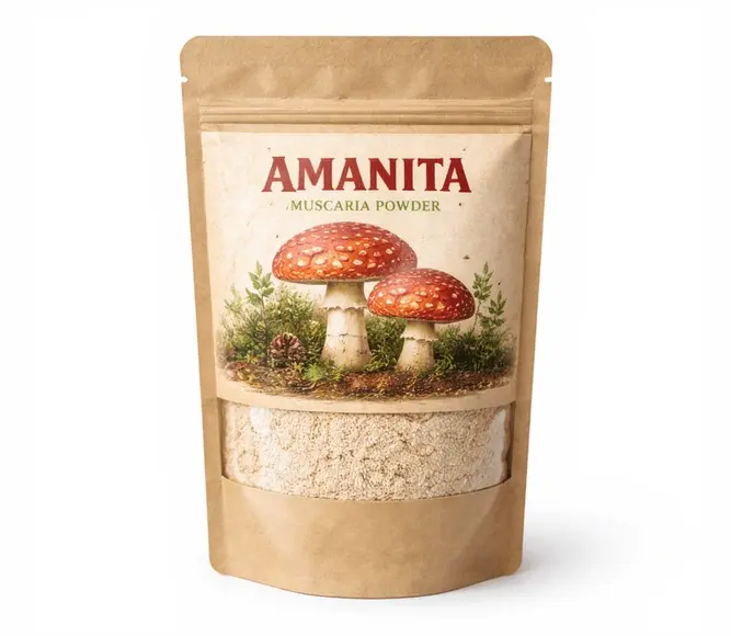 Dried Amanita muscaria Rød fluesvamp pulver — 100g
